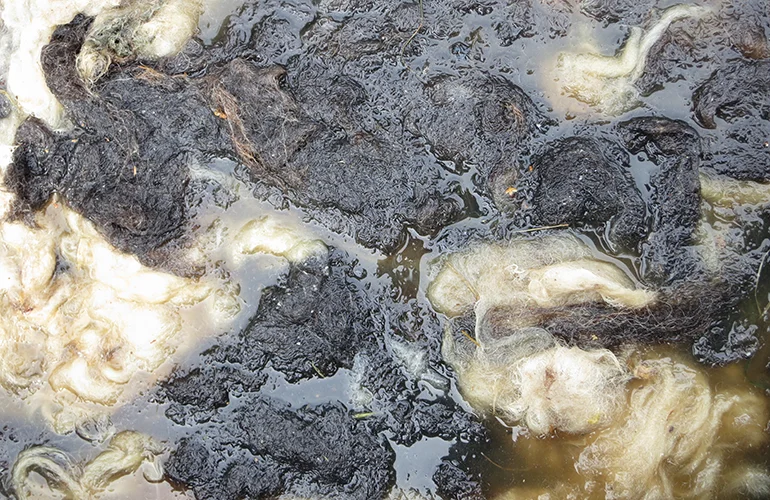 Lanolin is obtained by washing wool in hot water with a special wool detergent to remove dirt, wool grease (raw lanolin), sweat salts and anything else that sticks to the wool. The wax is then recovered either by centrifugal separation or by solvent extrac